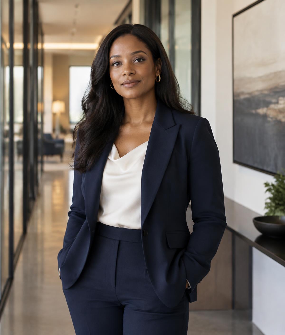 Confident professional in a modern office